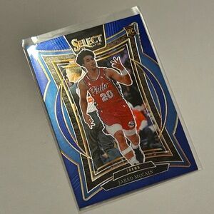 Select Jared McCain Rookie Card - Blue & Gold Parallel